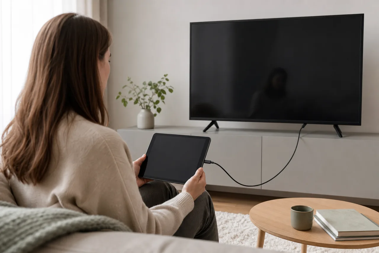 Ansluta surfplatta till TV – trådlöst & med kabel